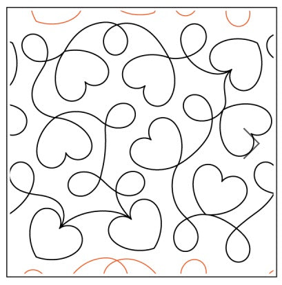 Quilting Service Pantograph : Heart Meander