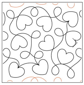 Quilting Service Pantograph : Heart Meander
