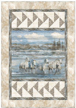 Running Free : Horses In Flight Quilt Kit 55 x 79