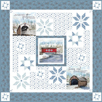 Covered Bridges In Winter : Quilt Kit 69x69