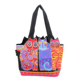 Laurel Burch Bags : Tres Gatos Feline Friends Med Tote
