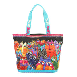 Laurel Burch Bags : Fantasitcats Shoulder Tote Large