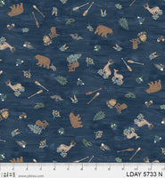 Lakeside Days : Tossed Icons Blue 5733-N