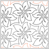 Quilting Service Pantograph : Loriens Flower Swirl  (7" Vertical Repeat)