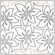 Quilting Service Pantograph : Loriens Flower Swirl  (7" Vertical Repeat)