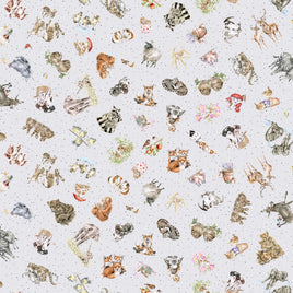 Together : Tossed Animals Soft Grey