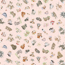 Together : Tossed Animals Pale Pink