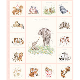 Together : Pale Pink Elephant Panel (36