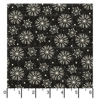 Maywood Holly Jolly Flannel : Snowflakes Black
