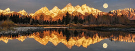 Moon Over the Tetons : 12.25" x 33
