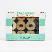 DecoBob PreWound M Bobbins : Neutral Assorted Colors