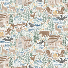 Lakeside Days : Scenic Allover White 5732-E