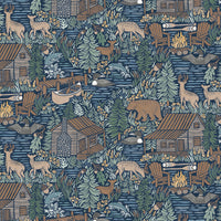 Lakeside Days : Scenic Allover Blue 5732-N