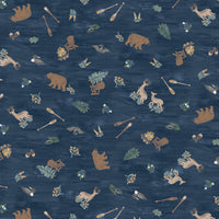 Lakeside Days : Tossed Icons Blue 5733-N