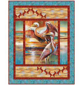 Tranquil Tides : Rise and Fall 60x76 Quilt Kit