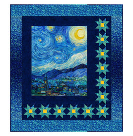 Starry Night : Stars At Midnight Quilt Kit 62 x 70