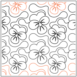 Quilting Service Pantograph : Pansy Meander (7" Vertical Repeat)