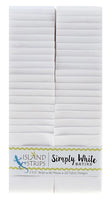 Island Batiks : Simply White 40 - 2.5in Strips