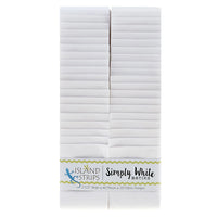 Island Batiks : Simply White 40 - 2.5in Strips