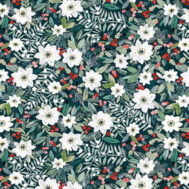 Dear Stella : Sweater Weather : Holiday Poinsettias Multi