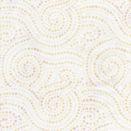 TT Tonga Batiks : Dotted Spirals Cream