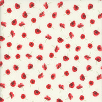 Timeless Treasures : Poppy Passion Tossed Cream