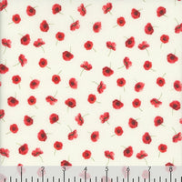 Timeless Treasures : Poppy Passion Tossed Cream