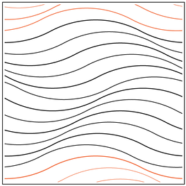 Quilting Service Pantograph : Troubled Seas (9.75" Vertical Repeat)