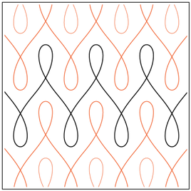 Quilting Service Pantograph : Wishbone (6.5" Vertical Repeat)