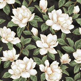 Ornament Grove  : Magnolias Black/Gold