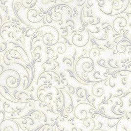 Ornament Grove  : Swirls Lt Gray/Gold