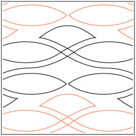 Quilting Service Pantograph : Celtic Sea (5.25" Vertical Repeat)