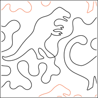 Quilting Service Pantograph : Daves Dinosaurs (9")