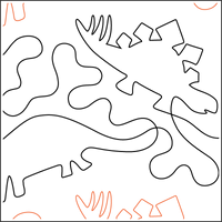 Quilting Service Pantograph : Daves Dinosaurs (9")