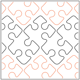 Quilting Service Pantograph : Daves Jigsaw (6" Vertical Repeat)