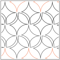 Quilting Service Pantograph : Easy Orange Peel (3")