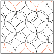 Quilting Service Pantograph : Easy Orange Peel (3")