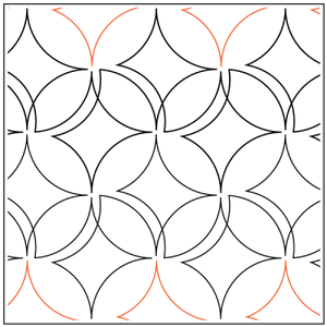 Quilting Service Pantograph : Easy Orange Peel (3")