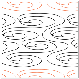 Quilting Service Pantograph : Lakeridges Puddles  (8.5" Vertical Repeat)