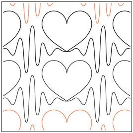 Quilting Service Pantograph : Love Lines (5" Vertical Repeat)