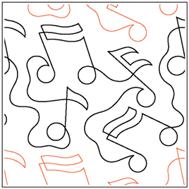 Quilting Service Pantograph : Music Notes