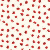 Timeless Treasures : Poppy Passion Tossed Cream