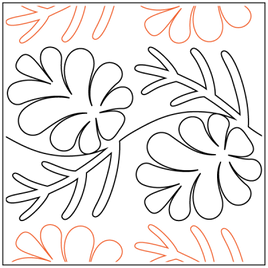 Quilting Service Pantograph : Pinecone and Sprigs