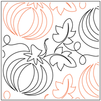 Quilting Service Pantograph : Pumpkin Spice (10.5" Vertical Repeat)