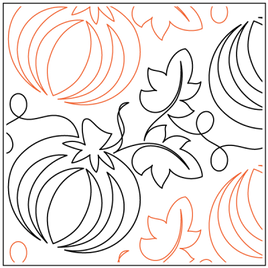 Quilting Service Pantograph : Pumpkin Spice (10.5" Vertical Repeat)