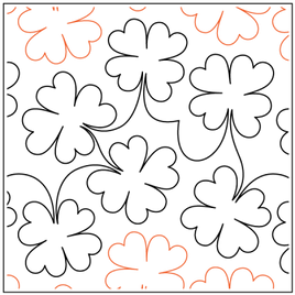 Quilting Service Pantograph : So Lucky (10.5" Vertical Repeat)