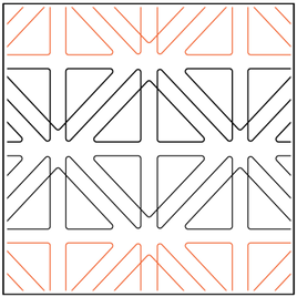 Quilting Service Pantograph : Triangulation (3" Vertical Repeat)