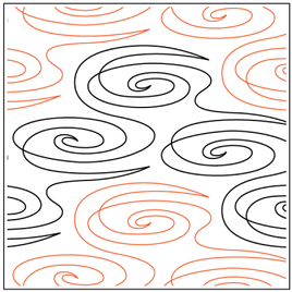 Quilting Service Pantograph : Undertow (10" Vert Repeat)