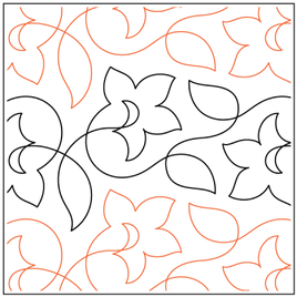 Quilting Service Pantograph : Wild Flowers (6" Vertical Repeat)