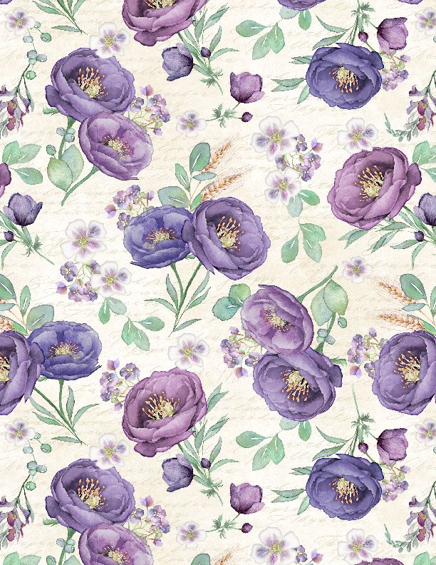 Violette  : Tossed Florals Cream 33857 167